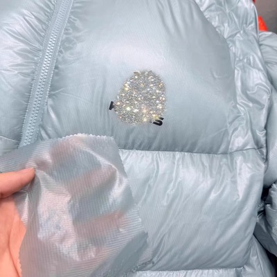 10d格子布无胆防绒轻量化户外防晒服超轻羽绒服5000GT同款面料