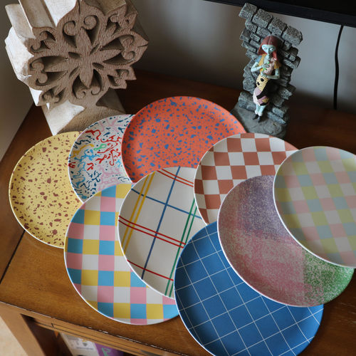 环保可降解艺术竹纤维餐盘早点盘