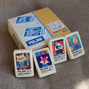 西班牙制造~米兰milan不含pvc卡通熊猫印花橡皮橡皮擦