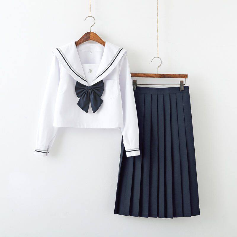 岸京学院风校服套装正统软妹日本jk制服校供班服关西襟学生水手服