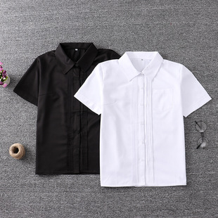 短袖 方領(lǐng)襯衫 JK制服 學(xué)生襯衫 尖領(lǐng)前風(fēng)琴褶襯衫 2022年新款