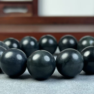 天然新疆和田玉手串大珠子16mm正品烟灰色籽料青花手链男女转运珠