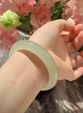 浅晴水手镯冰晴水绿镯子