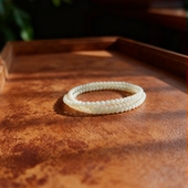 和田玉多圈手串4mm奶白色手链项链锁骨链百搭仙女串时尚 男女礼物