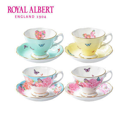 RoyalAlbert皇家阿尔伯特米兰达可儿骨瓷咖啡杯碟茶杯八件套礼盒