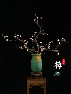 饰 家居客厅新中式 仿真花玄关假花摆件艺术插花梅花禅意酒店绢花装