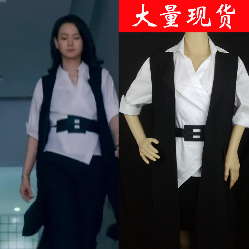 我是杜拉拉戚薇同款开叉马甲 休闲时尚马夹 女士长款马甲外套