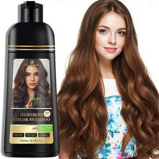 跨境热销款 一支黑洗发水OEM定制英文盖白发白转黑植 金棕色染发剂