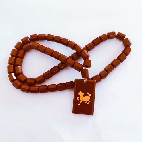 托玛琳烫金项链十二生肖挂件锗石十字吊坠项链负离子麦饭石项链子