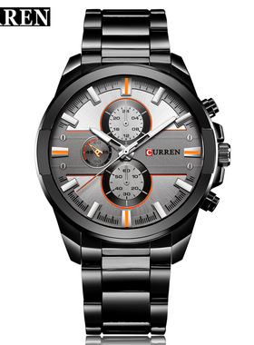 CURREN 8274 男士钢带手表男表 时尚运动休闲腕表男手表外贸热卖