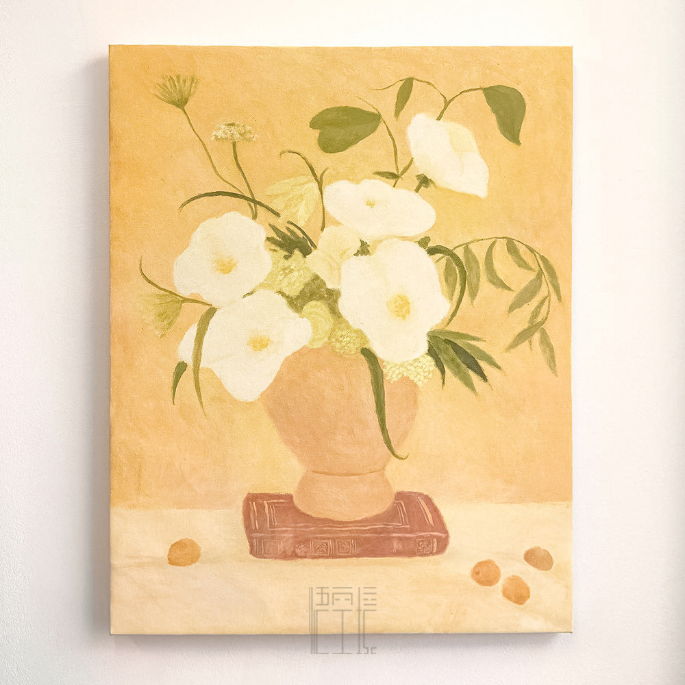 原创手绘｜花语日记 法式中古风装饰画卧室餐边柜莫兰迪花卉油画,家居饰品,油画,淘宝优惠券,粉丝福利购,淘宝优惠卷