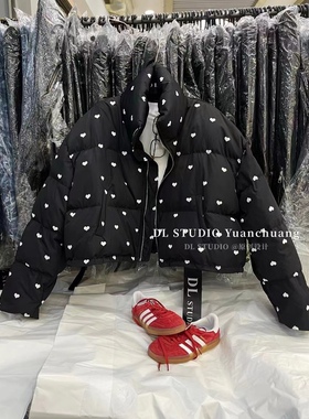 孤品捡漏韩国东大门2025冬白鸭绒羽绒服女立领时尚百搭面包服外套