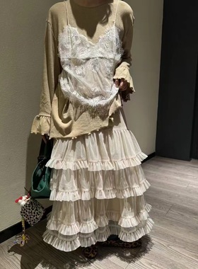 孤品特韩国东大门网纱拼接蛋糕裙