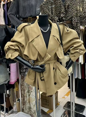 韩国东大门新款韩系ins风百搭宽松大版显瘦中款风衣外套女