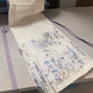 鸣皋堂制衣明制汉服定制碧落小茶绣花马面裙半身裙夏季