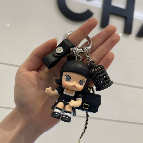 泡泡玛特molly汽车钥匙扣挂件可爱包包装饰创意女生生日礼物