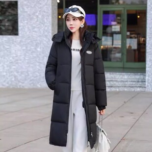 棉服女新款羽绒棉衣韩版宽松加厚百搭棉袄超长款过膝冬季外套
