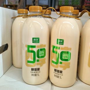 早餐饮料家庭装 山姆代购 2瓶 非转基因大豆1L 清美醇豆浆