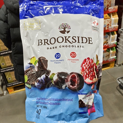 山代购姆brookside什锦果味夹心豆形黑巧克力800g 加拿大进口零食