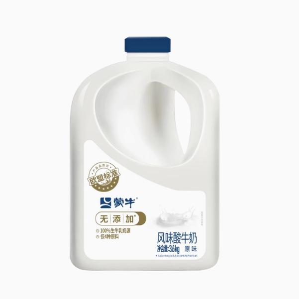 山姆代购 蒙牛无添加风味酸奶3.6kg大桶生牛乳原味酸奶早餐下午茶