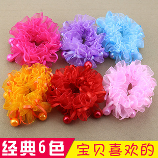 女孩子头饰儿童头花饰品小朋友扎头发花丸子头发饰发圈头绳橡皮筋