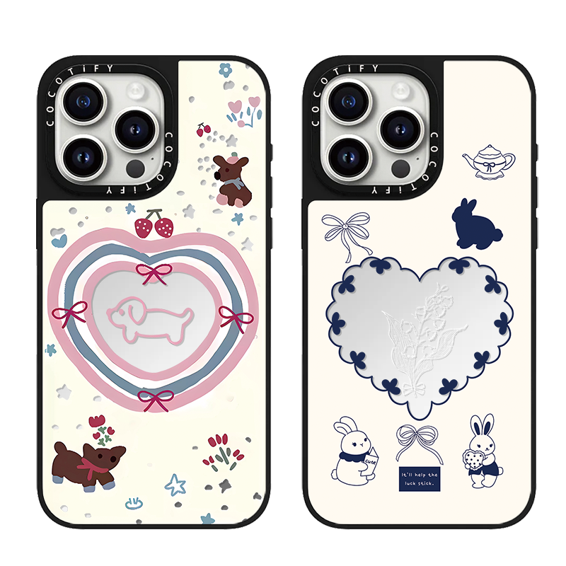 卡通爱心腊肠狗狗手机壳