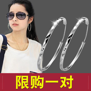 耳圈纯银耳环2020新款潮韩国气质圈圈个性时尚耳钉网红女夸张耳扣