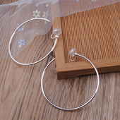 新品 耳夹圆圈耳环无耳洞蚊香盘冷淡风女大耳圈高级感无洞素圈耳坠