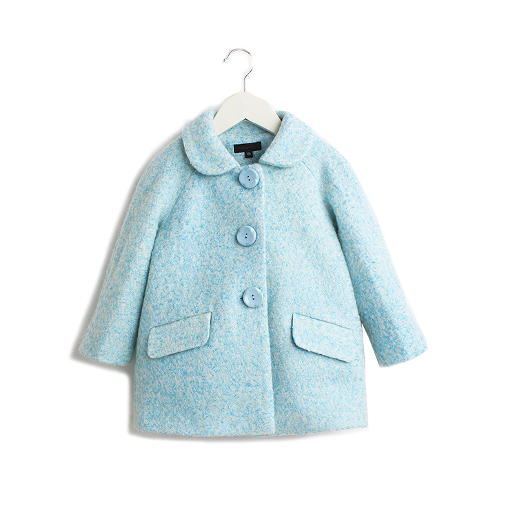 春秋装新款女童装毛呢潮小童岁