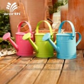 沃施浇花多彩儿童园艺洒水壶家用种菜绿植加厚铁皮桶浇水壶工具