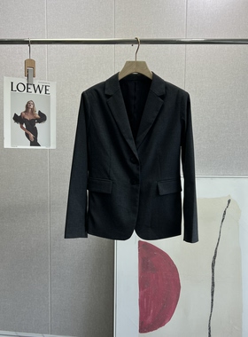 TH精纺羊毛两粒扣设计修身简约百搭显瘦长袖小西装外套上衣女薄款