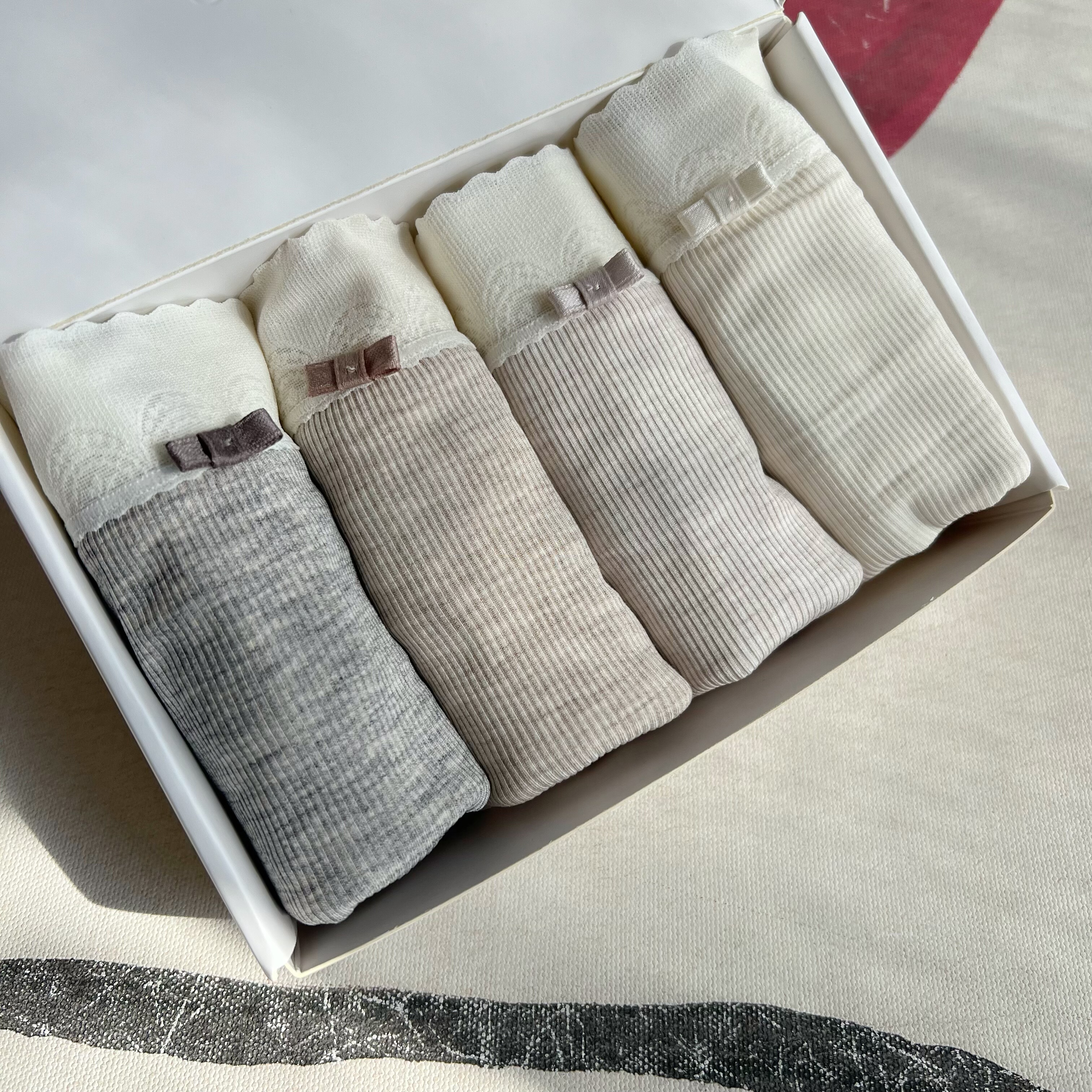 温暖秋冬~美丽奴羊毛温柔肌理｜螺纹蕾丝边纯棉裆透气无痕三角裤,女士内衣/男士内衣/家居服,女三角裤,淘宝优惠券,粉丝福利购,淘宝优惠卷