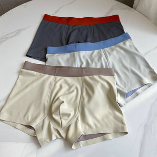 男士内裤天花板~双面100支兰精莫代尔零压舒适亲肤撞色腰无痕平角