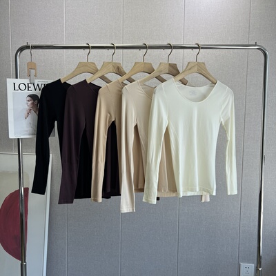 小奶皮衣～秋冬轻薄保暖内衣美肤圆领莫代尔恒温发热纤维修身打底