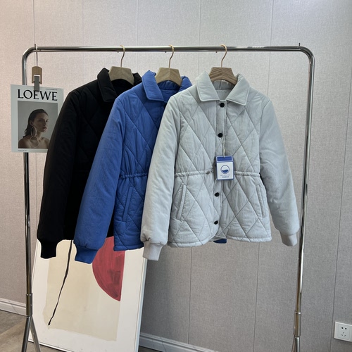 绝了！复古菱格拼接全棉水洗收腰夹棉气质显瘦仙女外套棉服女