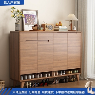 实木鞋 新中式 柜大容量家用门口入户玄关隔断楼道走廊进门收纳柜