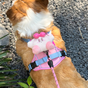 狗狗胸背防爆冲金毛萨摩耶宠物狗遛狗绳可调节背心式牵引绳防挣脱