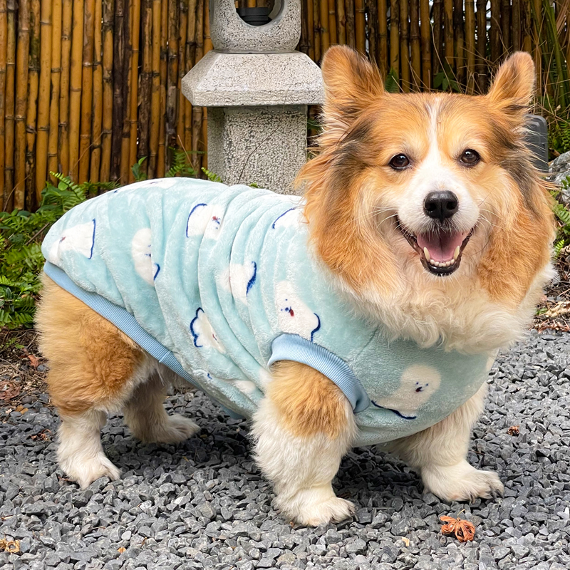 狗狗宠物用品柴犬柯基博美冬季衣服小鹿犬泰迪背心加绒保暖猫背心