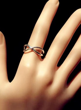 手工双层交叉定做戒指