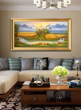 『霏凡油画』画家直绘直销纯手工绘制五谷丰登丰收图油画 FF-WGFD