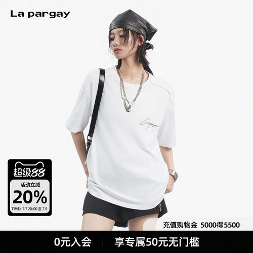 Lapargay落肩宽松不挑身形T恤