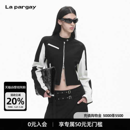 Lapargay 机车短款外套 高街先锋 撞色拼接 L78101234V