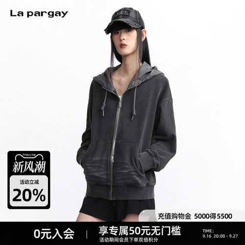 Lapargay松弛感全拉链水洗短外套