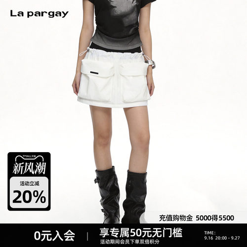 Lapargay工装阔摆大容量短裙