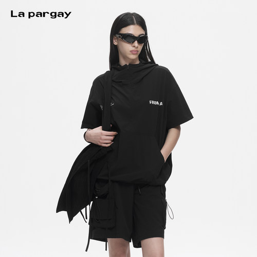 Lapargay极简短款落肩宽松外套
