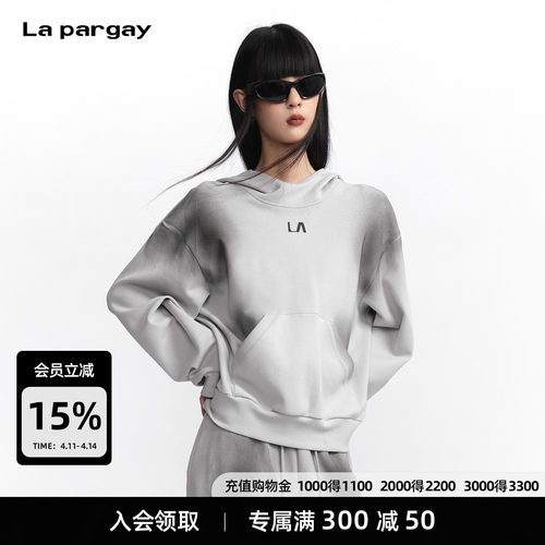 La pargay【陌生天堂】渐变荡领连帽卫衣 深度审美 L75301981B
