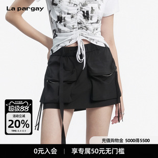 Lapargay 机能风工装半身短裙 飘带设计 酷感街头 L78209201V