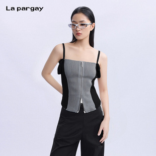 潮牌设计感提花背心时尚 2025秋新款 休闲内搭 针织吊带衫 纳帕佳个性