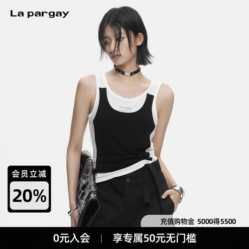 LapargayU领假两件显瘦上衣