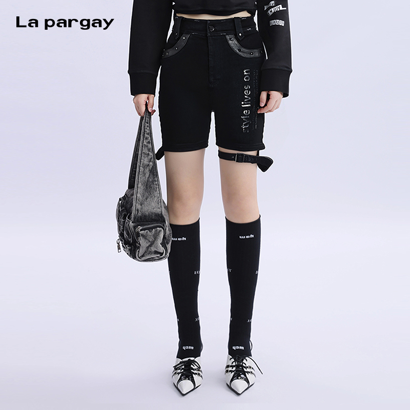 La pargay个性设计感三分裤女2025夏季新款时尚潮牌性感修身热裤